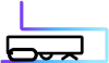 Sunglasses with a colorful gradient on a white background