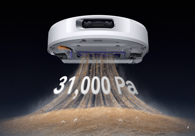 31,000 Pa* Suction Power
