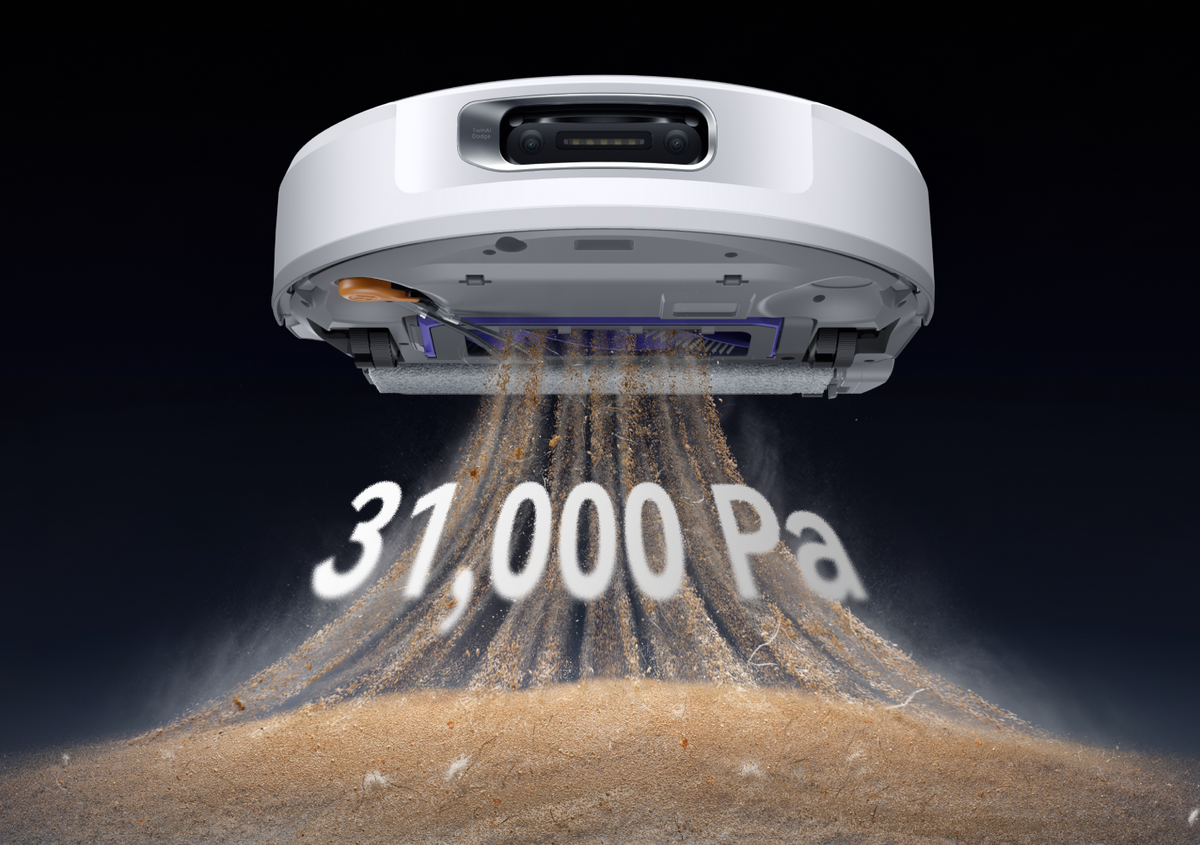 31,000 Pa* Suction Power